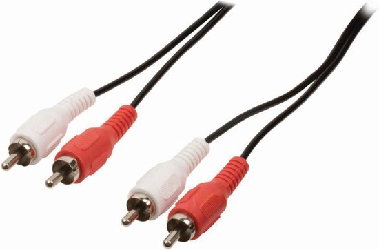 Nedis Stereo-Audiokabel - 2x RCA Male - 2x RCA Male - Vernikkeld - m - Rond - Zwart - afbeelding 13