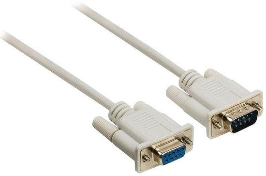 Seriële Kabel - D-SUB 9-Pins Male - D-SUB 9-Pins Female - Vernikkeld - 2.00 m - Rond - PVC - Ivoor - Envelop - afbeelding 9