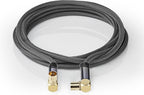 Nedis Coaxkabel - IEC (Coax) Male - IEC (Coax) Female - Verguld - 75 Ohm - Viervoudig Afgeschermd - 5.00 m - Rond - Katoen - Grijs / Gun Metal Grijs - Cover Window Box - afbeelding 8