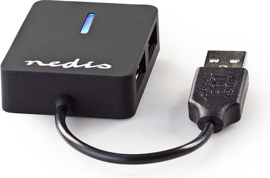 Nedis USB-Hub - USB-A Male - 4x USB A Female - 4-Poorts poort(en) - USB 2.0 - USB Gevoed - afbeelding 3