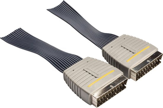 Bandridge 21pin platte scartkabel met vergulde contacten - 5 meter - afbeelding 5