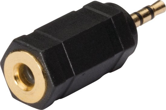2.5 mm audio adapter 2.5 mm male - 3.5 mm female 1 pc grey - afbeelding 6