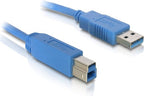 Nedis USB-Kabel - USB 3.2 Gen 1 - USB-A Male - USB-B Male - 5 Gbps - Vernikkeld - 3.00 m - Rond - PVC - Blauw - Envelop - afbeelding 9
