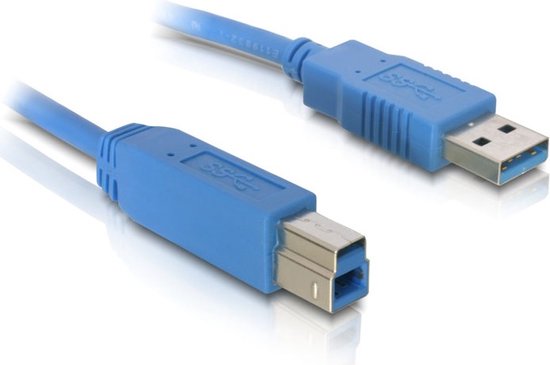 Nedis USB-Kabel - USB 3.2 Gen 1 - USB-A Male - USB-B Male - 5 Gbps - Vernikkeld - 3.00 m - Rond - PVC - Blauw - Envelop - afbeelding 9