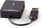 Nedis USB-Hub - USB-A Male - 4x USB A Female - 4-Poorts poort(en) - USB 2.0 - USB Gevoed - afbeelding 6