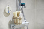 Zandloper - 2 stuks - badkamer/douche timer - 5 minuten - wit/blauw - 6 x 12 cm - afbeelding 4