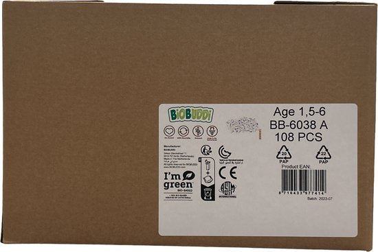 BiOBUDDi Educatieve Hoofdletter Set 108 stenen BB-6038 - afbeelding 2