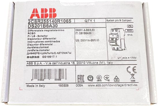 ABB DS201B6A30 System Pro M Compact Aardlekschakelaar - afbeelding 3
