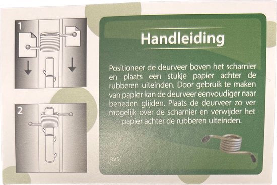 3 Stuks Deurveer/ Deurdranger RVS voor Paumelle Opdekdeur - afbeelding 8