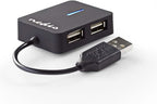 Nedis USB-Hub - USB-A Male - 4x USB A Female - 4-Poorts poort(en) - USB 2.0 - USB Gevoed - afbeelding 2