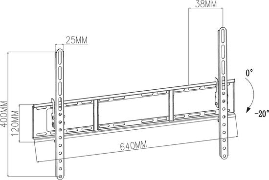 Nedis Kantelbare TV Muurbeugel - 37 t/m 70 Inch - Max 35 Kg - Zwart - afbeelding 3