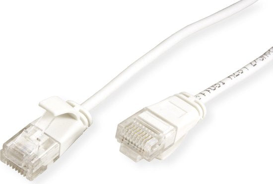 ROLINE GREEN UTP patchkabel Cat.6A (Class EA), LSOH, extra dun, wit, 0,3 m - afbeelding 4