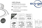 Downlighter LED Eco-Getic Helena 19,5 w / 25 w 3000 K / 4000 K 1860 / 2500 lumen doorsnede zaaggat 20 cm - afbeelding 12