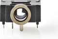 Nedis 3,5 mm Audioconnector - Gehoekt - Female - Vernikkeld - Solderen - Polyvinylchloride (PVC) - Zwart - 25 Stuks - Polybag - afbeelding 1