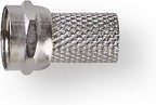 F-connector | Mannelijk | Voor 6,8mm-coaxkabels | 25 stuks | Metaal - afbeelding 49