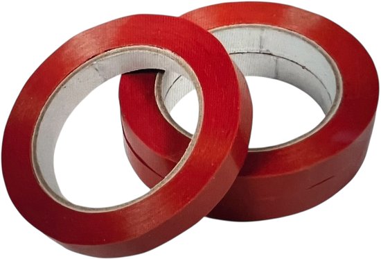 120 rollen Strapping Tape 15 mm x 66 meter Oranje - afbeelding 1
