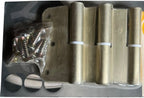 Yale Aluminium zware Kwaliteit Scharnieren / Paumelle Champagne 80 mm x 80 mm rechts 3 stuks afgeronde hoeken incl schroeven - afbeelding 2