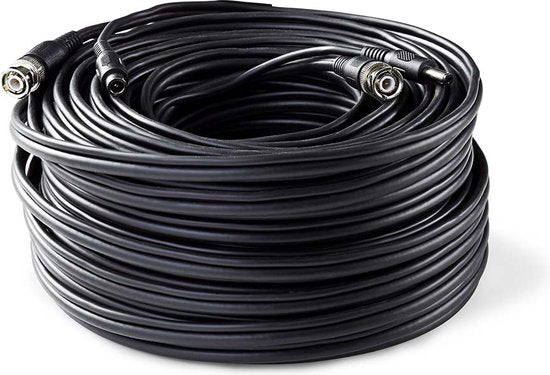 Nedis CCTV-Security Kabel - BNC / DC - 30.0 m - Rond - PVC - Zwart - Gift Box - afbeelding 1