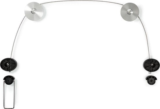 Nedis Vaste TV-Muurbeugel - 37-70 " - Maximaal schermgewicht: 50 kg - Minimale muurafstand: 14.5 mm - Montage draad - ABS / Staal - Metaal / Zwart - afbeelding 5