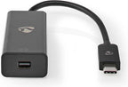 Nedis USB-C Adapter - USB 3.2 Gen 1 - USB-C Male - Mini DisplayPort Female - 8K@60Hz - 0.20 m - Rond - Vernikkeld - PVC - Zwart - Polybag - afbeelding 5