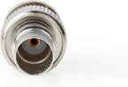 Nedis BNC-Kabelbeschermer - Recht - Male - Vernikkeld - 50 Ohm - Krimp - Diameter kabelinvoer: 7.0 mm - Staal - Zilver - 25 Stuks - Polybag - afbeelding 3