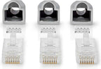 Nedis RJ45-Connector - Male - Solid UTP CAT6 - Recht - Verguld - 10 Stuks - PVC - Grijs - Doos - afbeelding 1