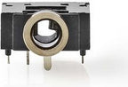 Nedis 3,5 mm Audioconnector - Gehoekt - Female - Vernikkeld - Solderen - Polyvinylchloride (PVC) - Zwart - 25 Stuks - Polybag - afbeelding 8