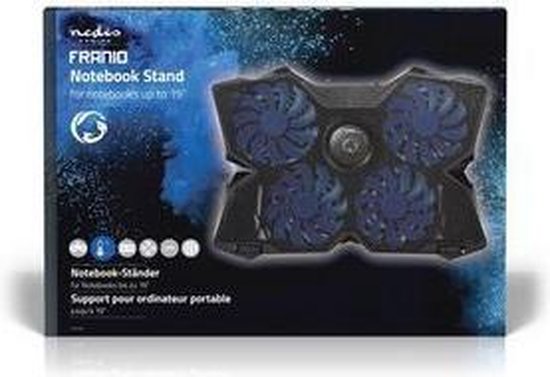 Nedis Gaming Notebook Koeler - Aantal ventilatoren: 4 - USB Gevoed - 15 " - 19 " - LED - afbeelding 12