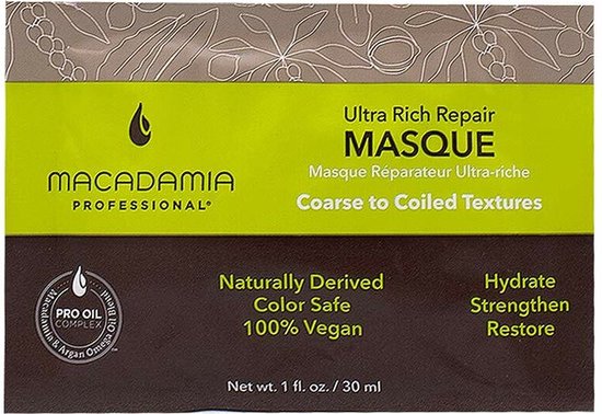 Herstellend Haar Masker Macadamia Ultra Rich Moisture (30 ml) - afbeelding 2