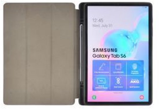 Nedis Tablet Folio Case - Galaxy Tab S6 10.5" 2019 (T860/T865) - Ingebouwde potloodhouder - Grijs / Zwart - Polycarbonate / TPU - afbeelding 6