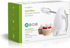 Nedis Handmixer - 200 W - 5-Snelheden - Turbo-functie - 2 Deeghaken / 2 Kloppers - Grijs / Wit - afbeelding 15