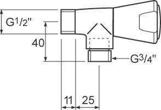 Venlo Nimbus Ii Messing Wasmkr Eco 1/2X3/4 Beluchter Keerklep Chroom - afbeelding 3