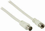 Nedis Satelliet- en Antennekabel - F-Male - IEC (Coax) Male - Vernikkeld - 30 dB - 75 Ohm - Dubbel Afgeschermd - 3.00 m - Rond - PVC - Wit - Envelop - afbeelding 4