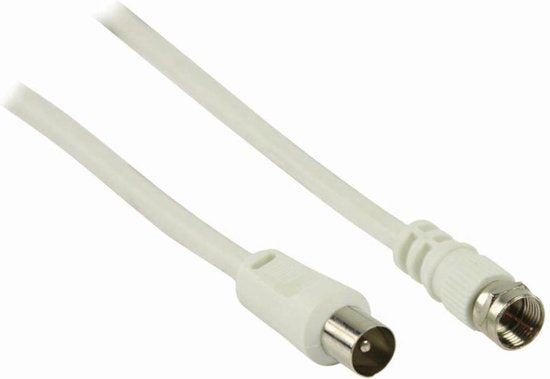 Nedis Satelliet- en Antennekabel - F-Male - IEC (Coax) Male - Vernikkeld - 30 dB - 75 Ohm - Dubbel Afgeschermd - 3.00 m - Rond - PVC - Wit - Envelop - afbeelding 4