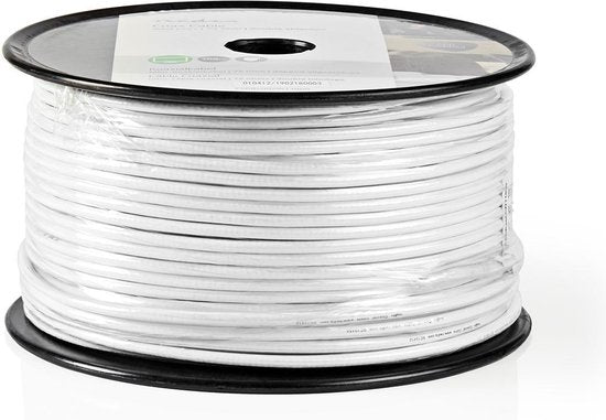 Nedis Coaxkabel op Haspel - Mini Coax - 75 Ohm - Enkelvoudig Afgeschermd - ECA - 100.0 m - Coax - PVC - Wit - Rol - afbeelding 4