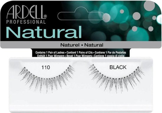 Ardell - Natural Lashes 110 - Black - Nepwimpers - Zwart - afbeelding 1