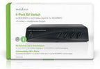 Nedis S-Video Switches - 4-Poorts poort(en) - Input: 4x Composiet-Video + S-Video - Output: 1x 3,5 mm / 1x Composiet-Video - 1024x576 - ABS - Zwart - afbeelding 11
