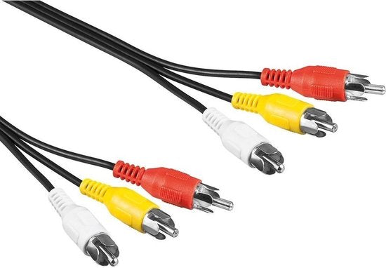 Nedis Composiet Videokabel - 3x RCA Male - 3x RCA Male - Vernikkeld - 480p - 3.00 m - Rond - PVC - Zwart - Envelop - afbeelding 4
