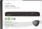 Nedis HDMI-Splitter - 4-Poorts poort(en) - HDMI Input - 4x HDMI Output - 4K@60Hz - 18 Gbps - Metaal - Antraciet - afbeelding 15