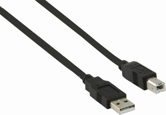 Nedis USB-Kabel - USB 2.0 - USB-A Male - USB-B Male - 480 Mbps - Vernikkeld - m - Rond - PVC - Zwart - afbeelding 12
