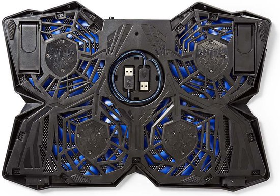Nedis Gaming Notebook Koeler - Aantal ventilatoren: 4 - USB Gevoed - 15 " - 19 " - LED - afbeelding 4