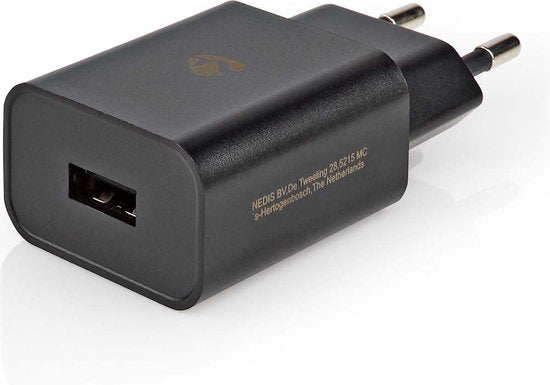 Nedis Oplader - 12 W - 1x 2.4 A - Outputs: 1 - USB-A - Geen Kabel Inbegrepen - Single Voltage Output - Zwart - afbeelding 5
