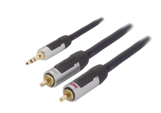 Profigold 3,5mm Jack - Tulp stereo audio kabel - zwart - 3 meter - afbeelding 5