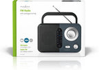 Nedis FM-Radio - Draagbaar Model - FM - Batterij Gevoed / Netvoeding - Analoog - 2.4 W - Zwart-Wit Scherm - Koptelefoonoutput - IP20 - Handvat - Grijs / Zwart - afbeelding 6
