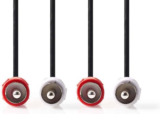 Nedis Stereo-Audiokabel - 2x RCA Male - 2x RCA Male - Vernikkeld - m - Rond - Zwart - afbeelding 7