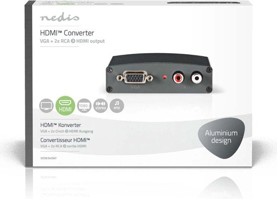 Nedis VGA + Tulp 2RCA naar HDMI converter met HDCP / zwart - afbeelding 8