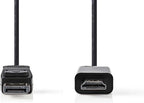 Nedis DisplayPort-Kabel - DisplayPort Male - HDMI Connector - 1080p - Vernikkeld - 2.00 m - Rond - PVC - Zwart - Envelop - afbeelding 9