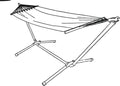Hangmat Livarno Hammock Blue Striped, geleverd in handige opbergtas, buizenframe 5 cm doorsnede. nettogewicht 13 kg Ligvlak 200 cm x 100 cm Max belasting 100 kg - afbeelding 1