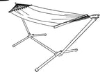 Hangmat Livarno Hammock Blue Striped, geleverd in handige opbergtas, buizenframe 5 cm doorsnede. nettogewicht 13 kg Ligvlak 200 cm x 100 cm Max belasting 100 kg - afbeelding 1