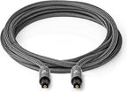 Nedis Digitale Audiokabel | TosLink Male - TosLink Male | Gun Metal Grey | Gevlochten Kabel - afbeelding 3